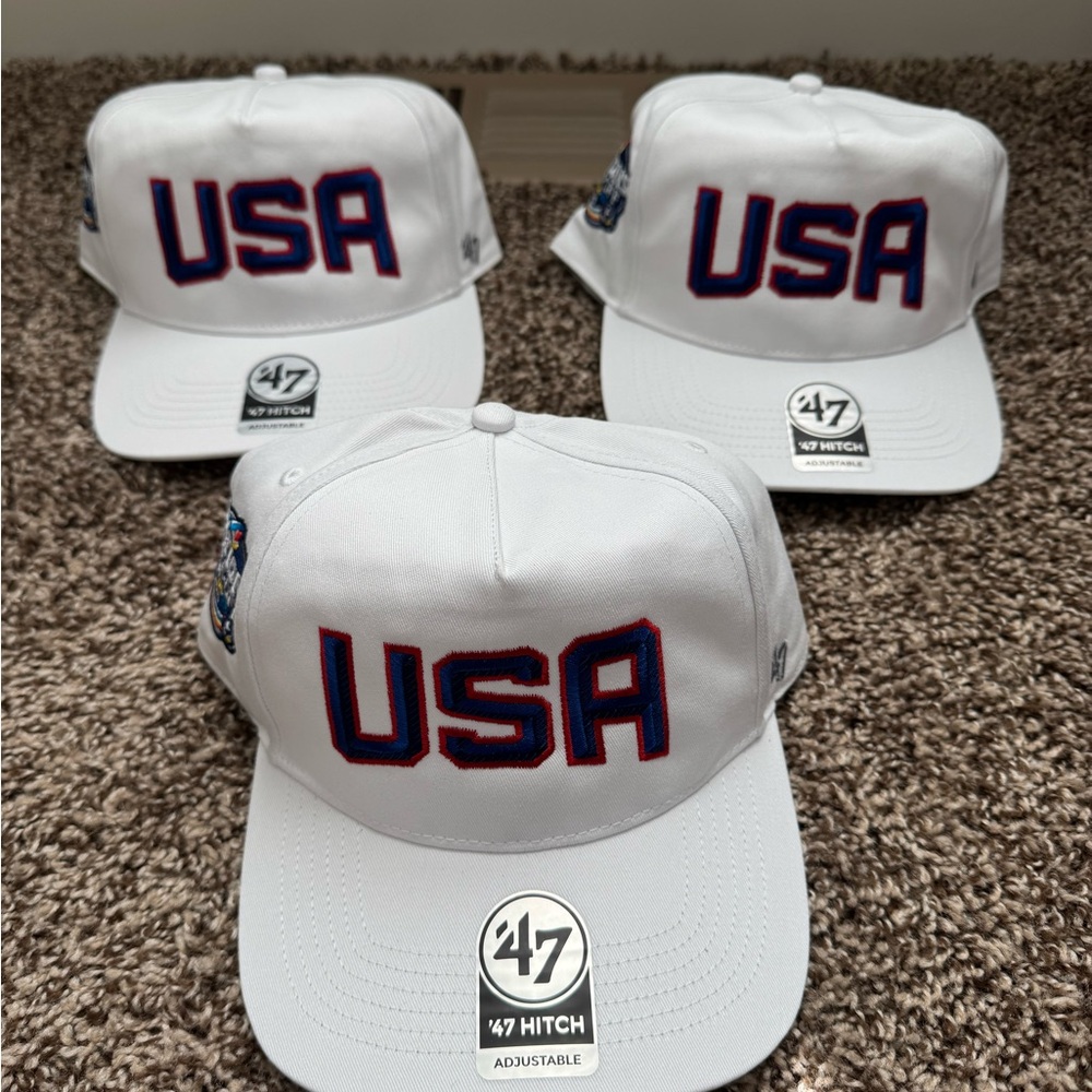 SOLD Men’s USA ‘47 White 2025 4 Nations Face-Off Side Patch Adjustable Hat